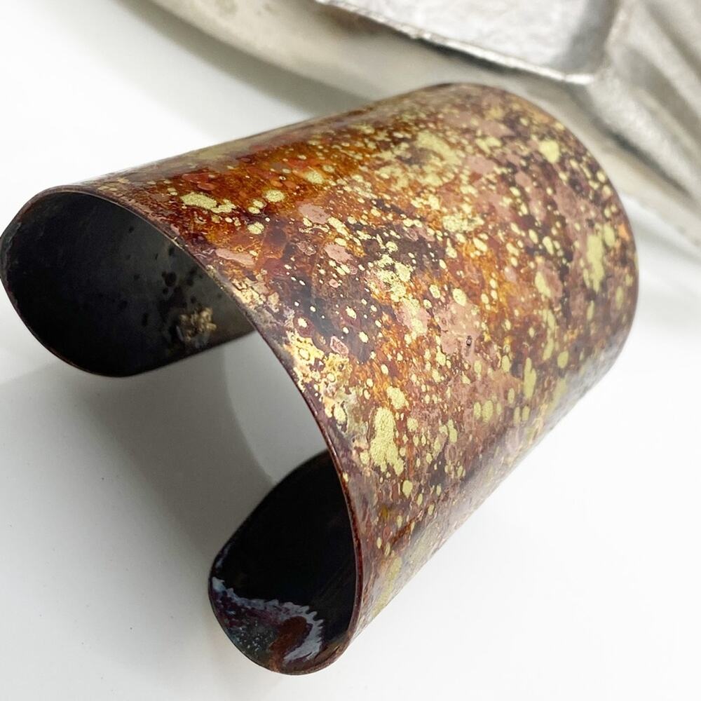 NEW Free People Large Granite and Copper Patina Cuff